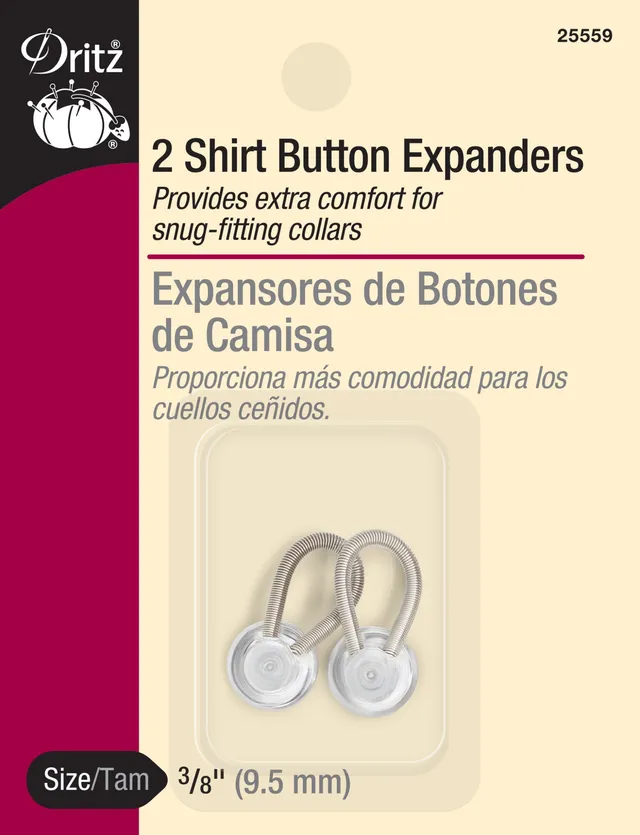 Dritz 25559 Extenseurs Bouton Chemise 10 mm x2