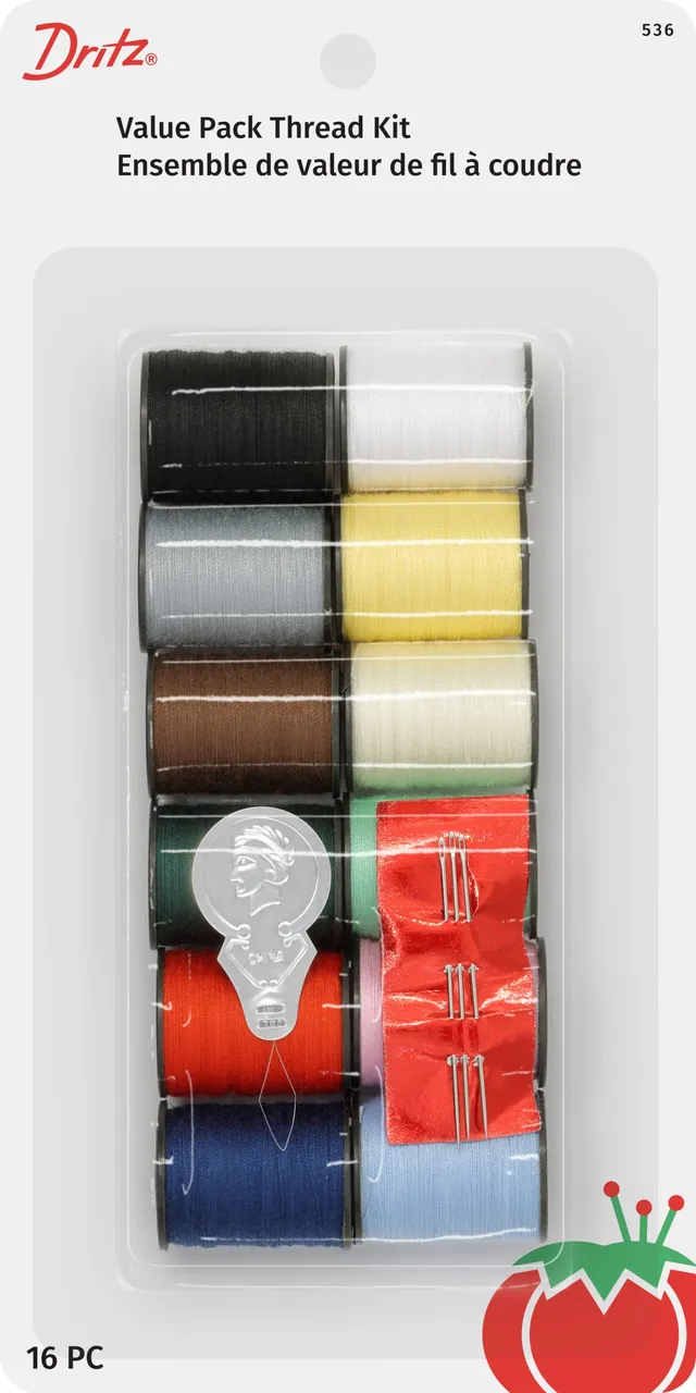 Dritz Thread Kit Fil à Coudre Polyester 12 Couleurs