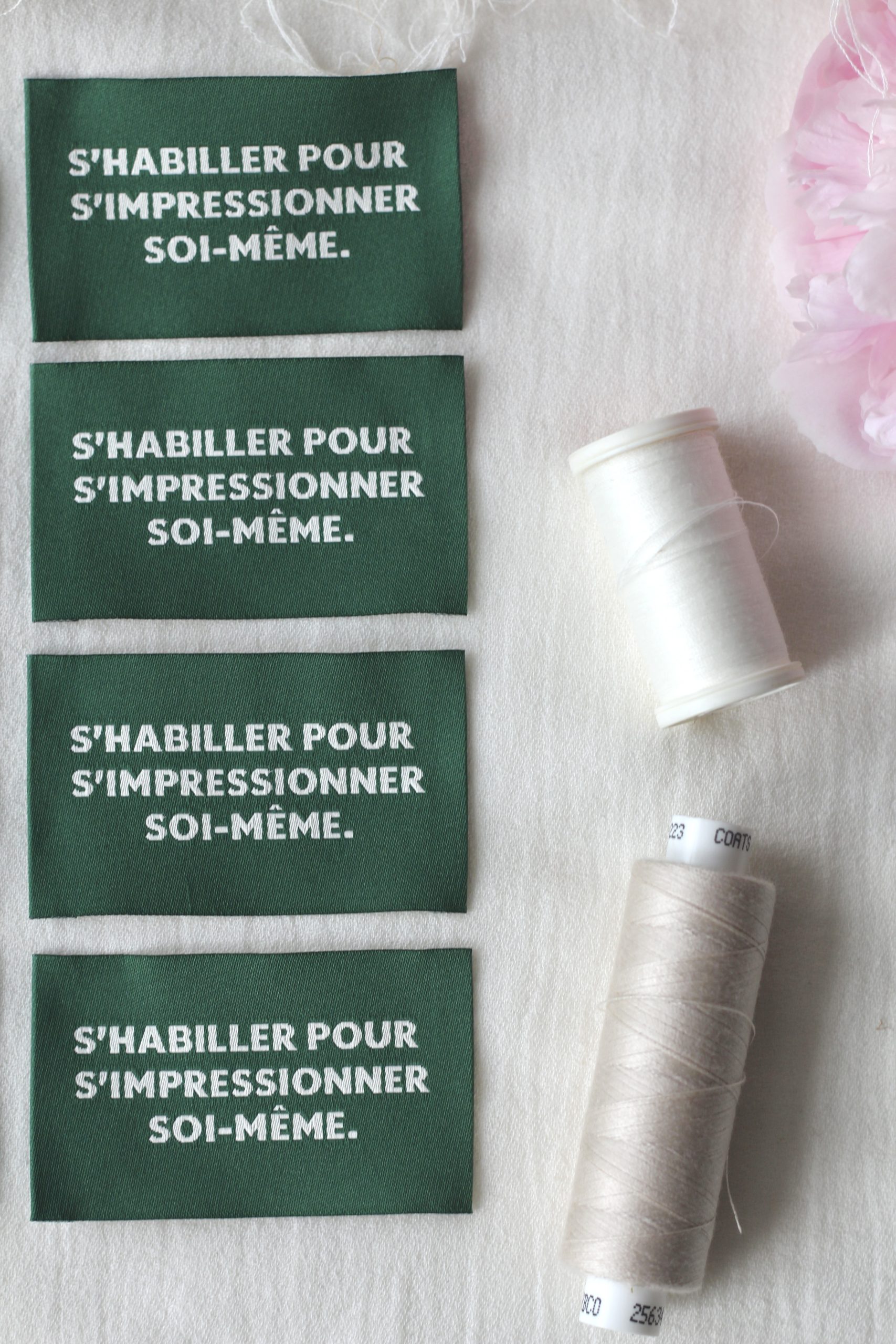 La Petite Maison Couture S'impressionner étiquette à coudre x8 vert