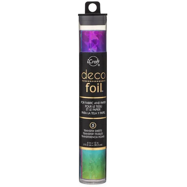 HeatnBond Deco Foil Rainbow feuille transfert 5 feuilles