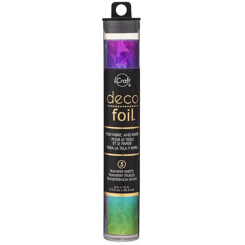 HeatnBond Deco Foil Rainbow feuille transfert 5 feuilles