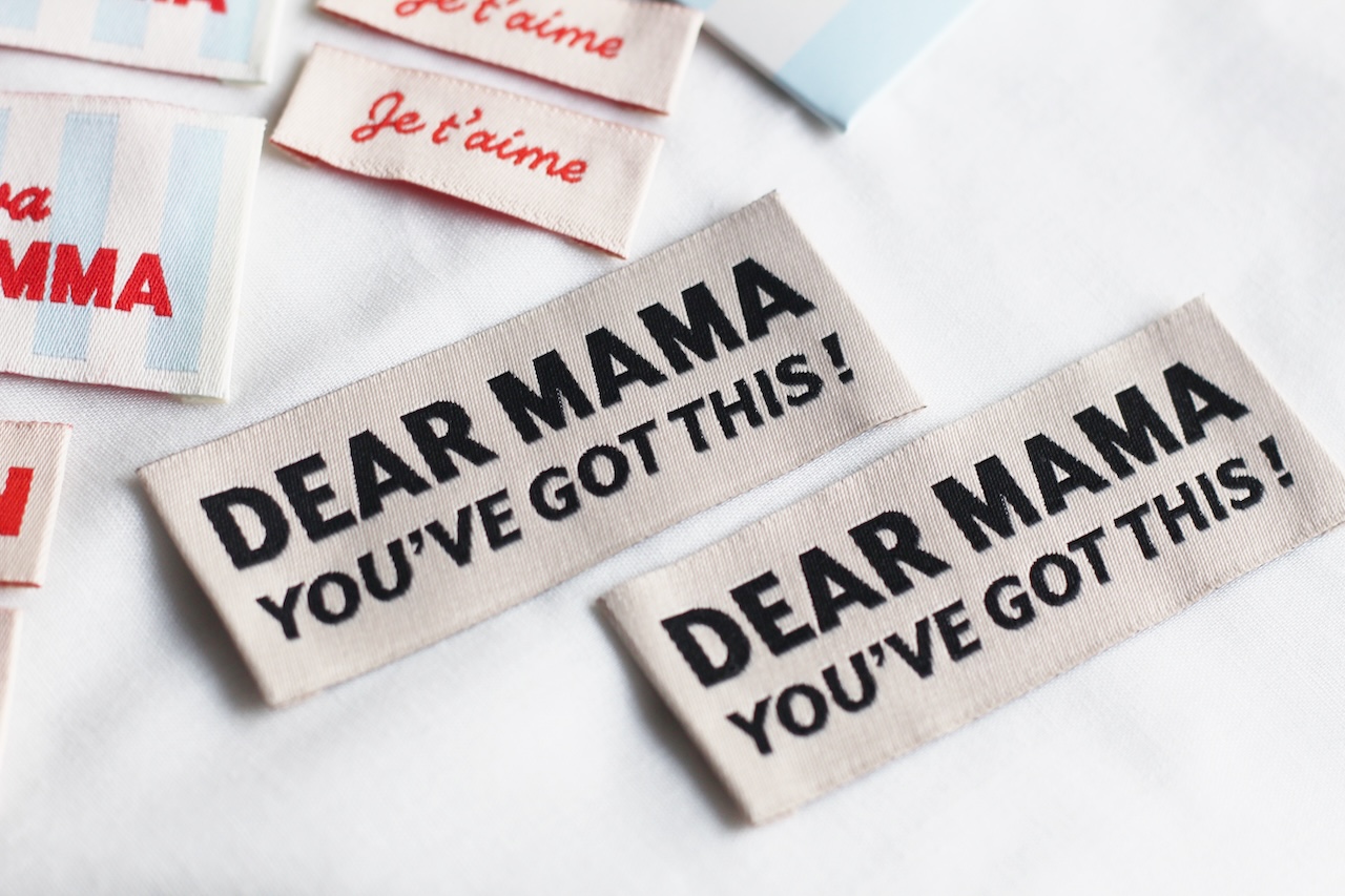 La Petite Maison Couture Viva la Mamma étiquettes tissées x8 maman