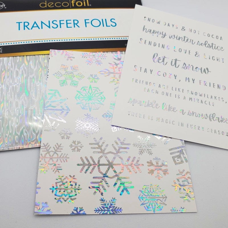 Deco Foil Icy feuilles transfert métallique 15x15cm x12
