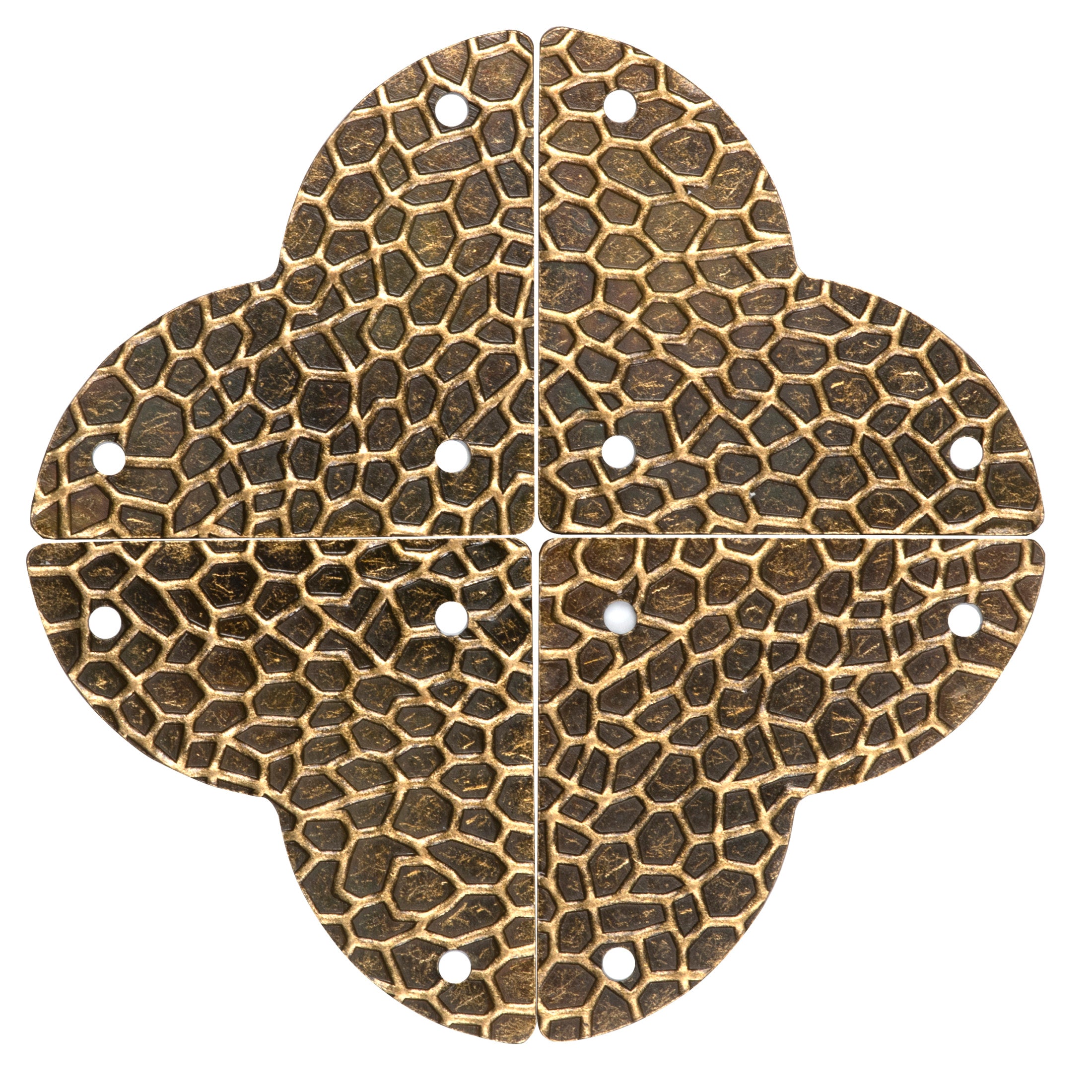 Dritz Home Décor Coins Quatrefoil Petit Laiton Antique 4 pcs