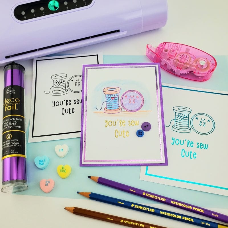 HeatnBond Deco Foil My Punny Valentine 8 feuilles A2