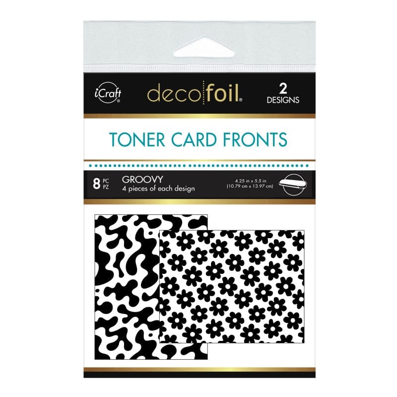 HeatnBond Deco Foil Groovy feuille toner carte A2 lot 8