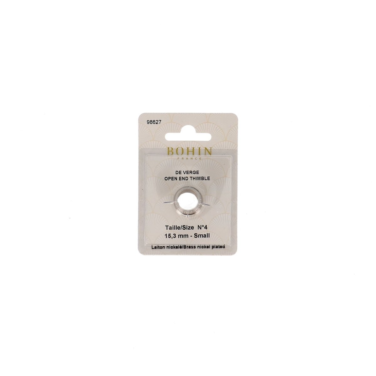 Bohin Confection 15,7 mm dé tailleur ouvert laiton