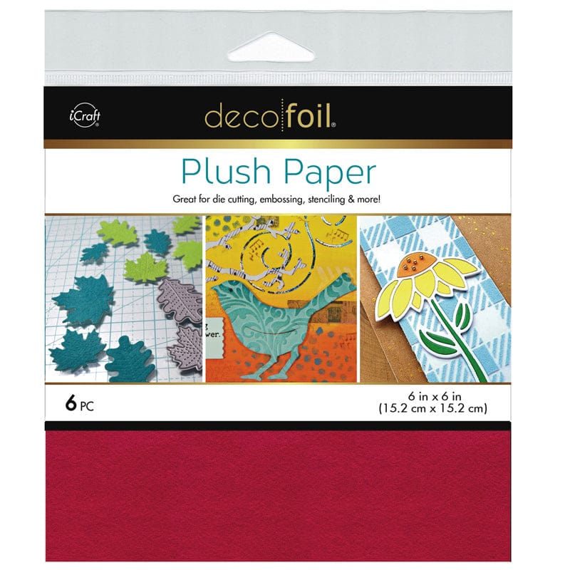 HeatnBond Deco Foil Plush Papers papier flock Ruby Red 6 feuilles