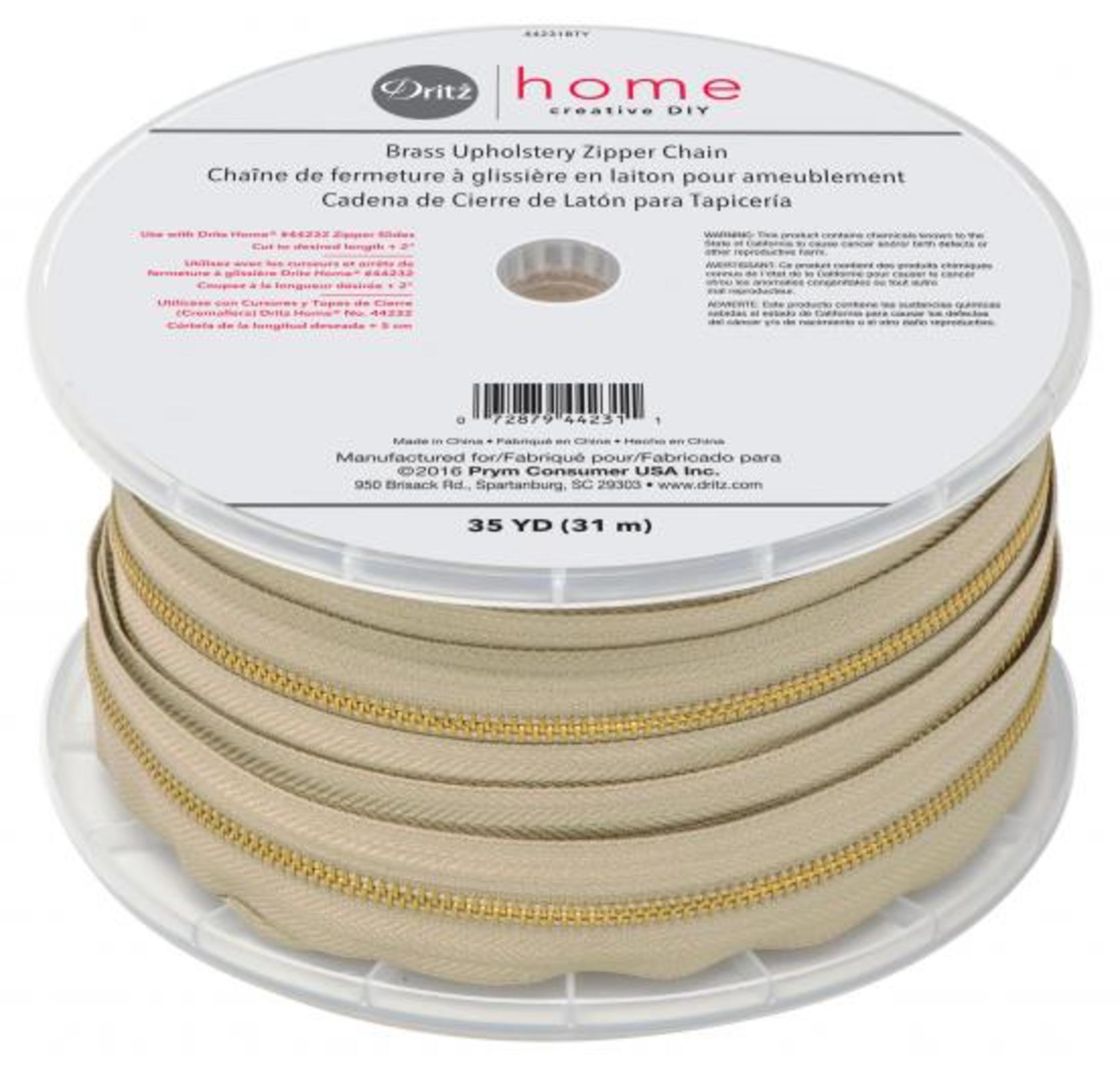Dritz Chaîne Fermeture Laiton Beige 35 Verges Ameublement