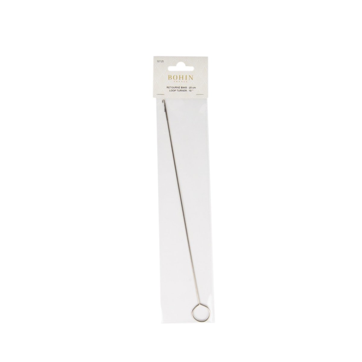 Bohin Retourne biais acier 25 cm bretelles