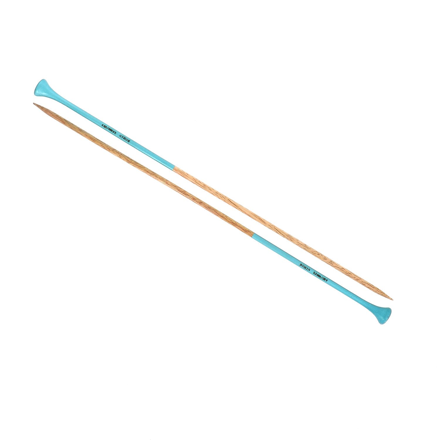 Bohin Aiguilles à tricoter bois 40 cm N°5 vert