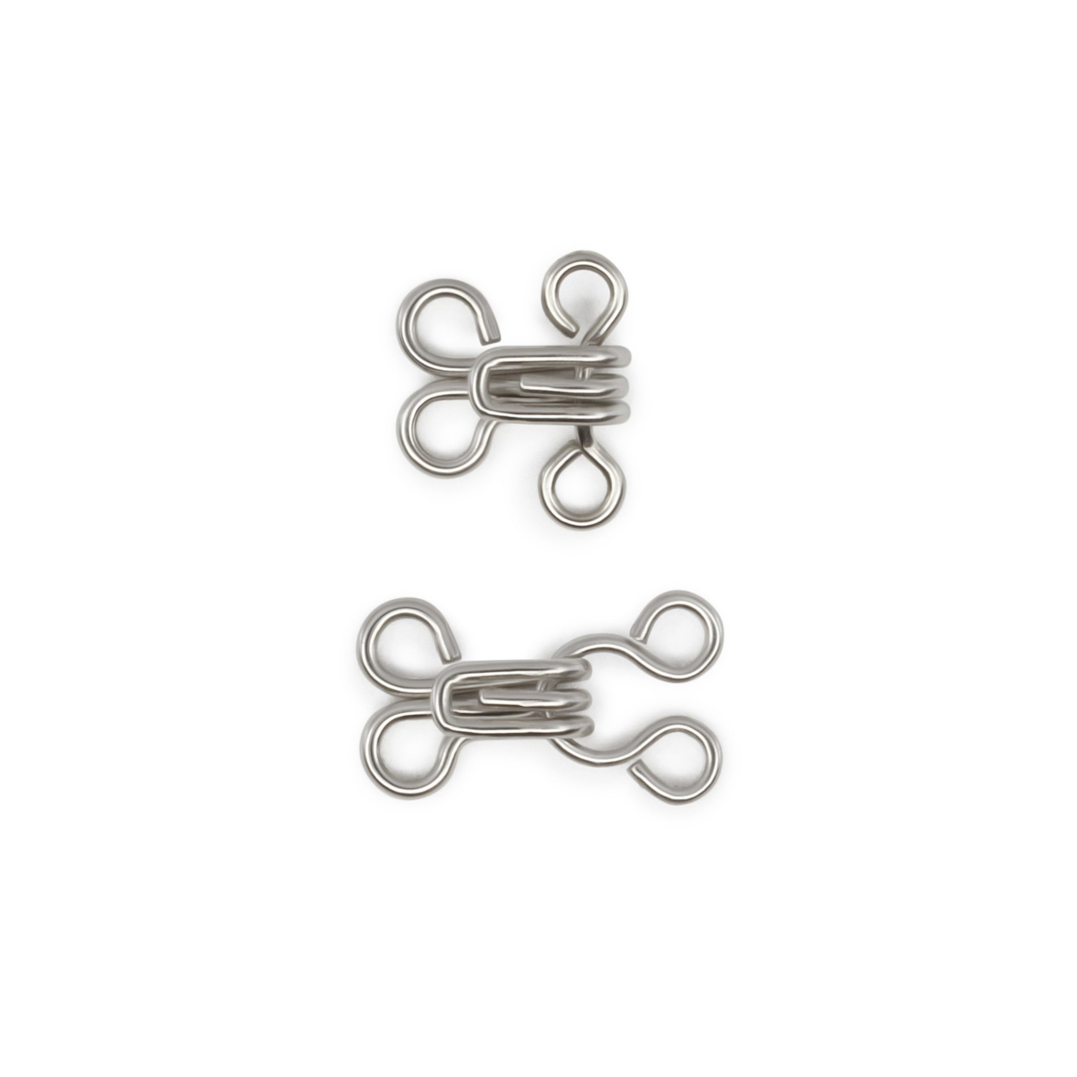Dritz agrafes crochets et yeux nickel 14 pc taille 1