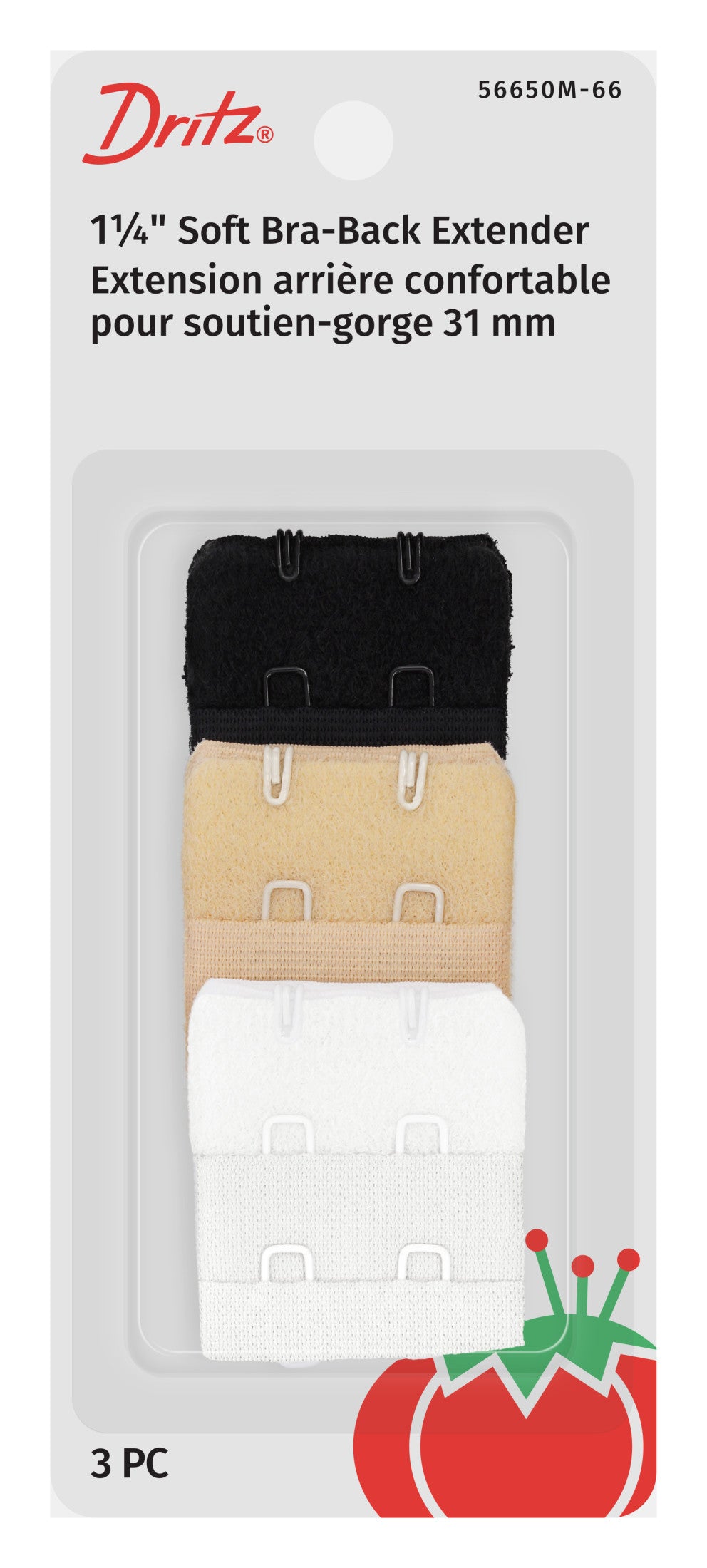 Dritz Rallonges Soutien-Gorge 32mm Assorties x3 Confort