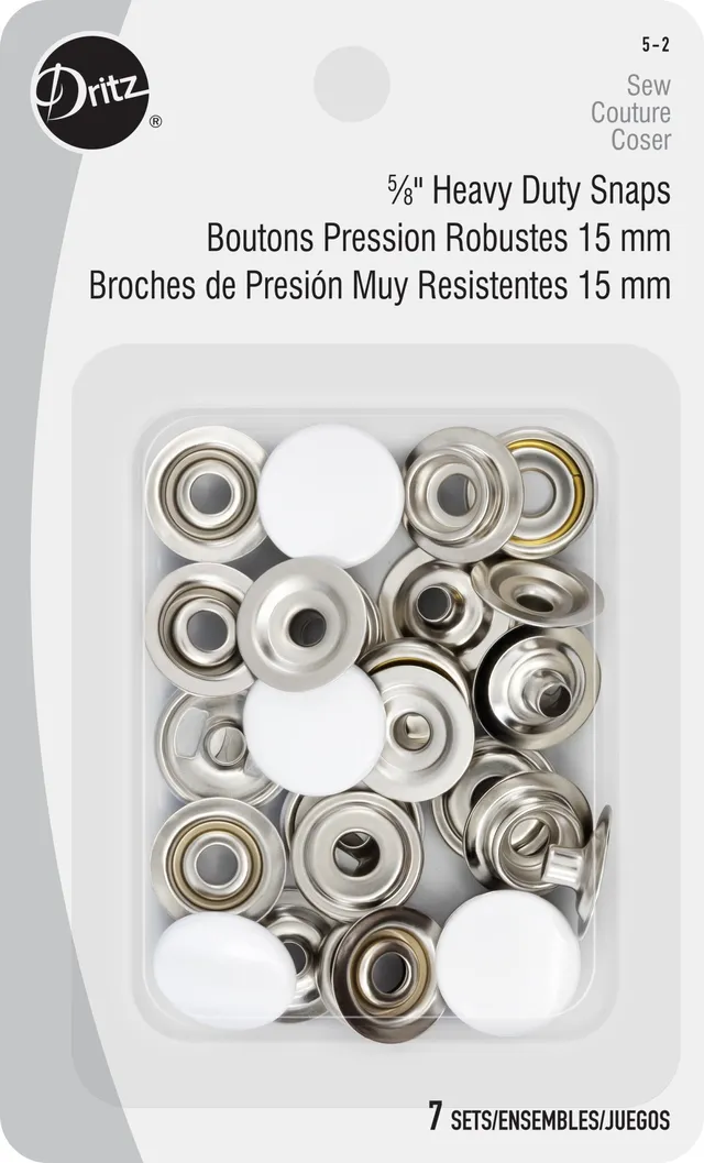 Dritz Fasteners & Closures boutons pression 15mm noir