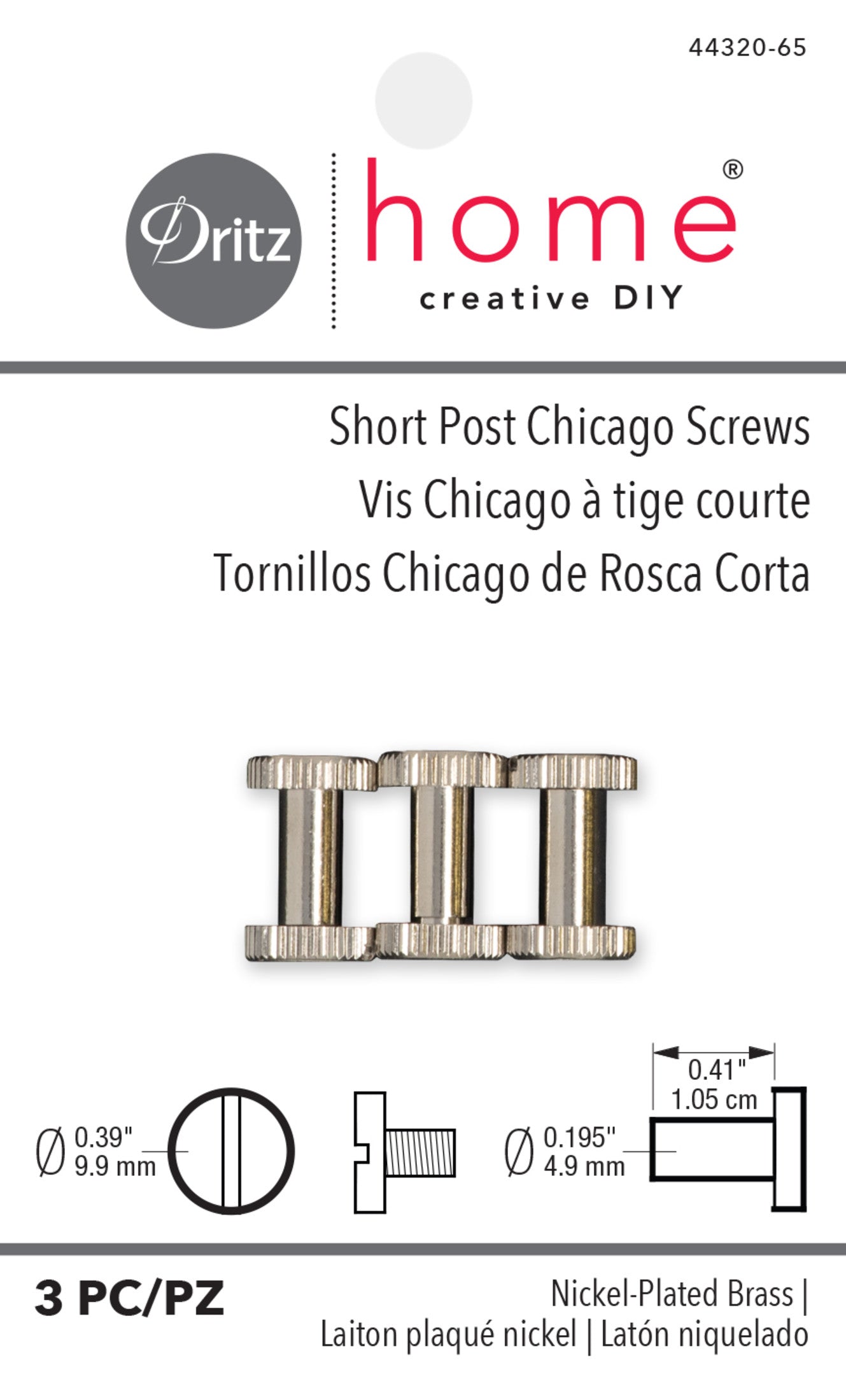 Dritz Vis Chicago Tige Courte Laiton x3 Cuir Tissu