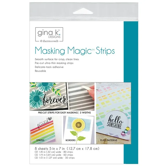 Gina K. Designs Masking Magic Bandes masquage 8 feuilles