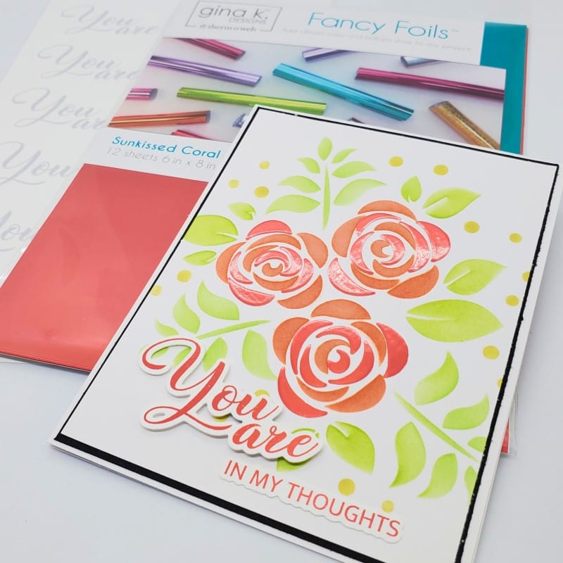 Gina K. Designs Fancy Foil corail mat Sunkissed Coral 12 feuilles