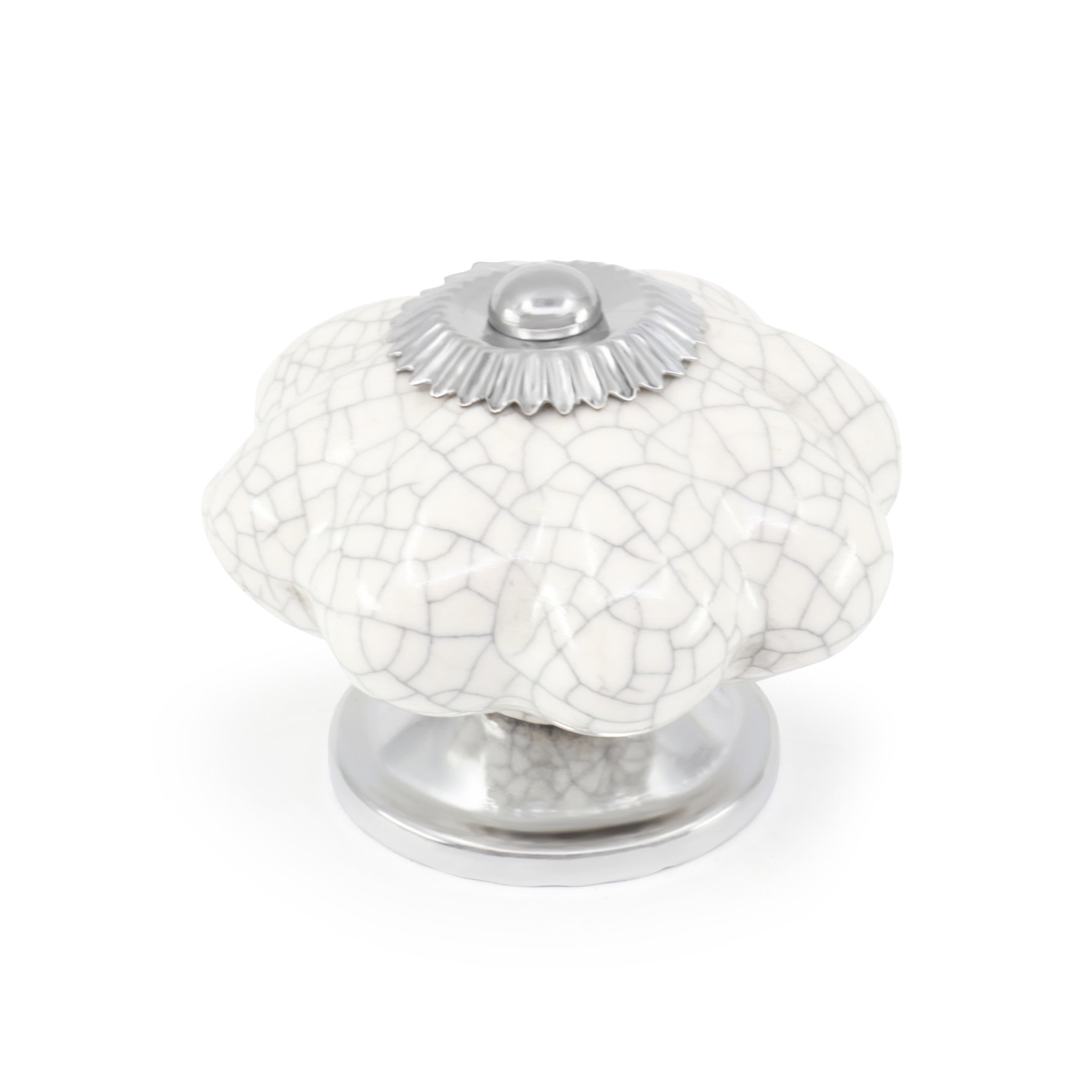 Dritz bouton meuble céramique feston crème fait main