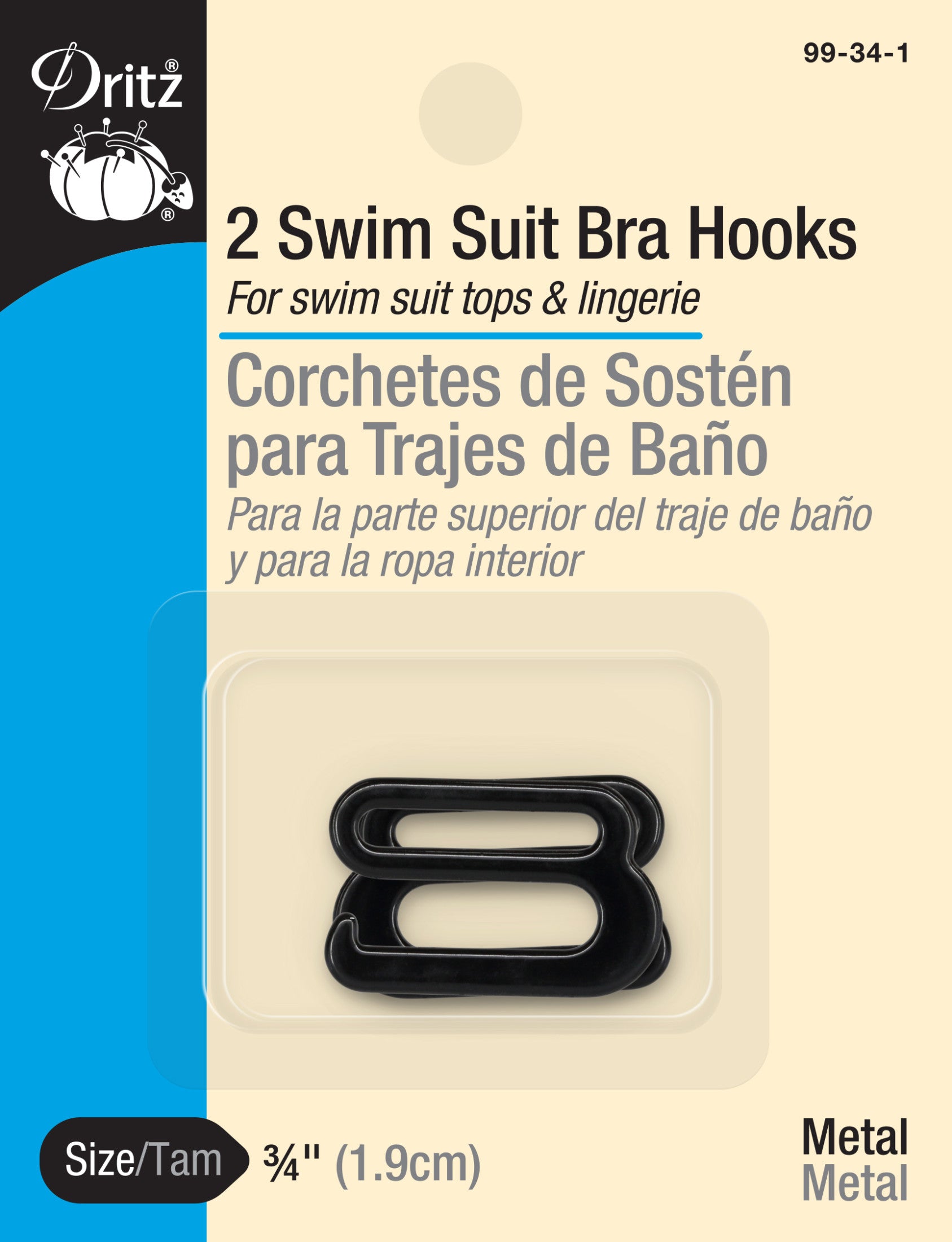 Dritz Fasteners Agrafes Soutien-Gorge Transparent 2 pcs