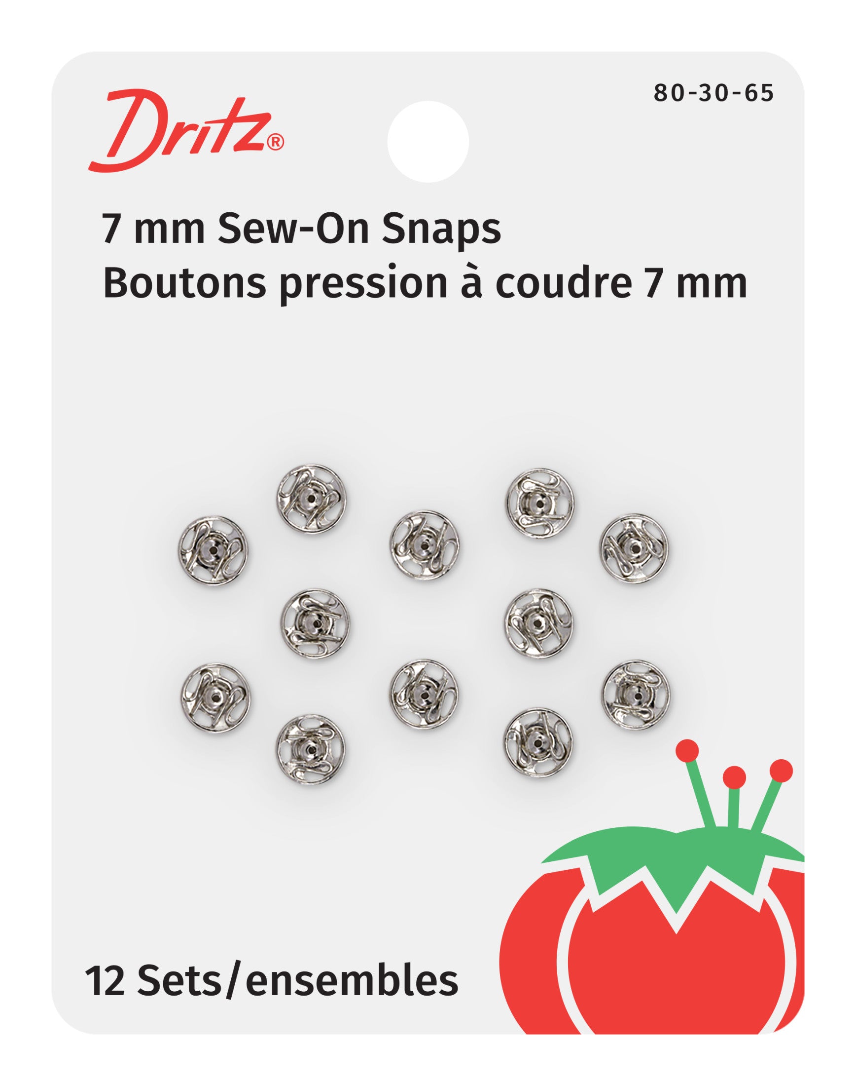 Dritz Fasteners pressions à coudre 3/0 x12