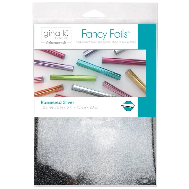 HeatnBond Gina K. Designs Fancy Foil feuille transfert argent martelé