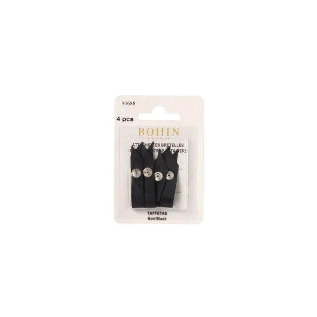 Bohin Accessoires lingerie attache bretelle Noir x4