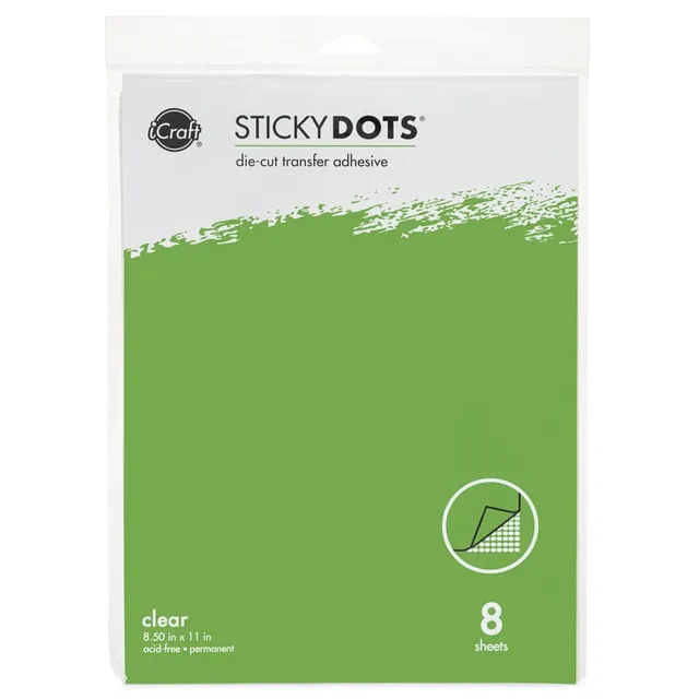 iCraft Sticky Dots feuille adhésive A4 8 feuilles permanent