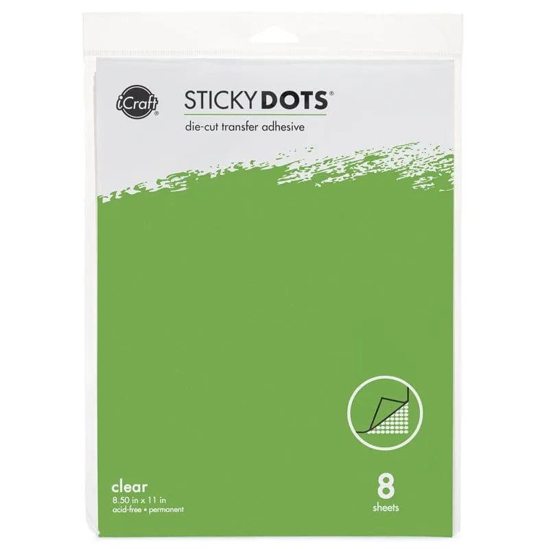 iCraft Sticky Dots feuille adhésive A4 8 feuilles permanent