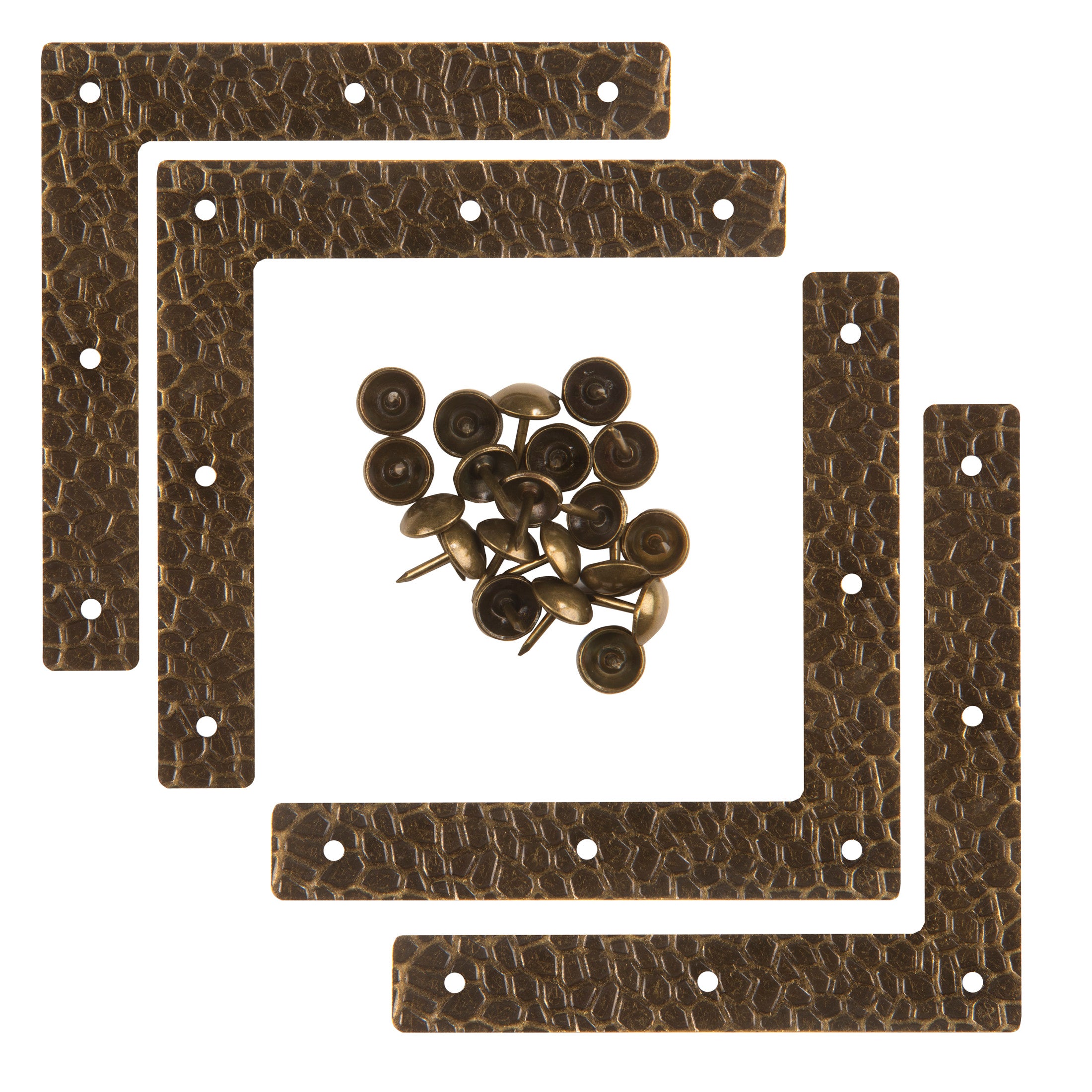 Dritz Home Décor Coins Campagne Texturés L Laiton Antique 4pc