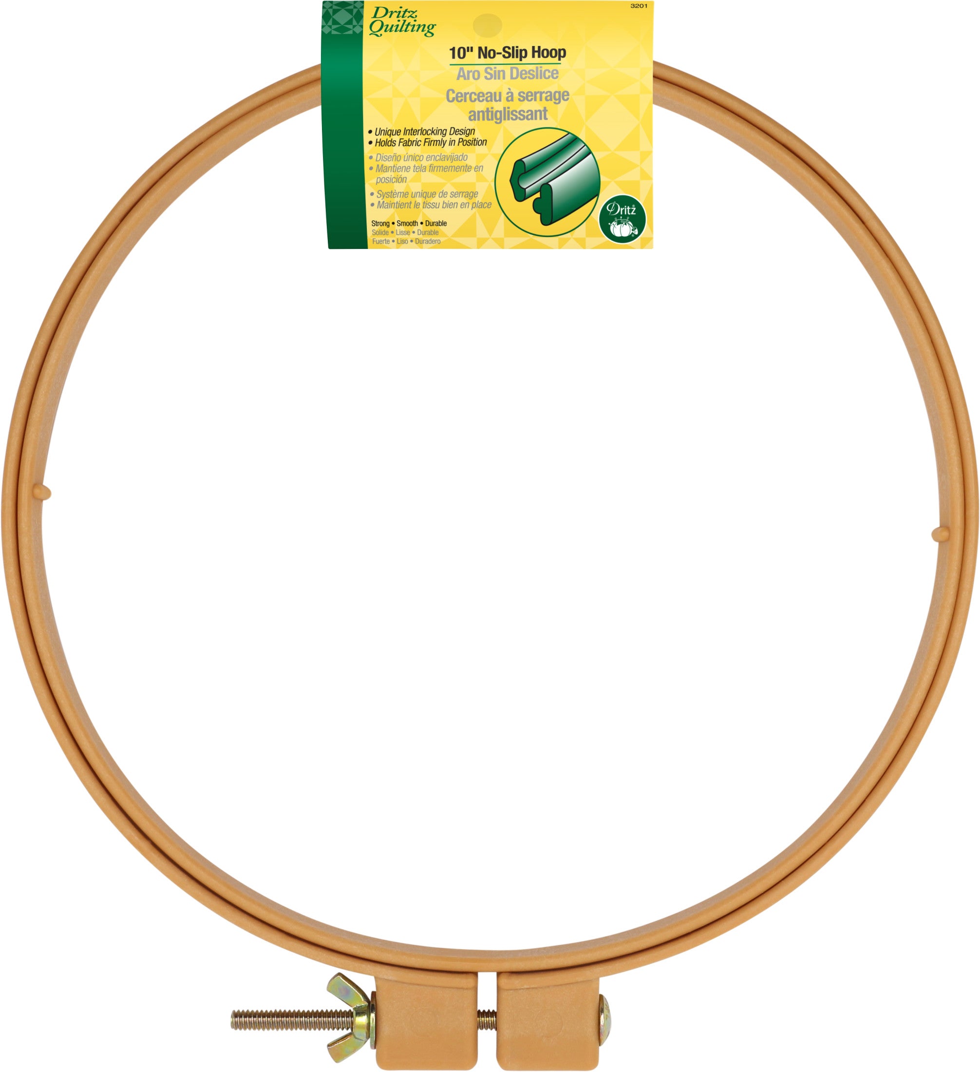 Dritz Clothing Care Cercle Broderie Antiglisse 10" Plastique