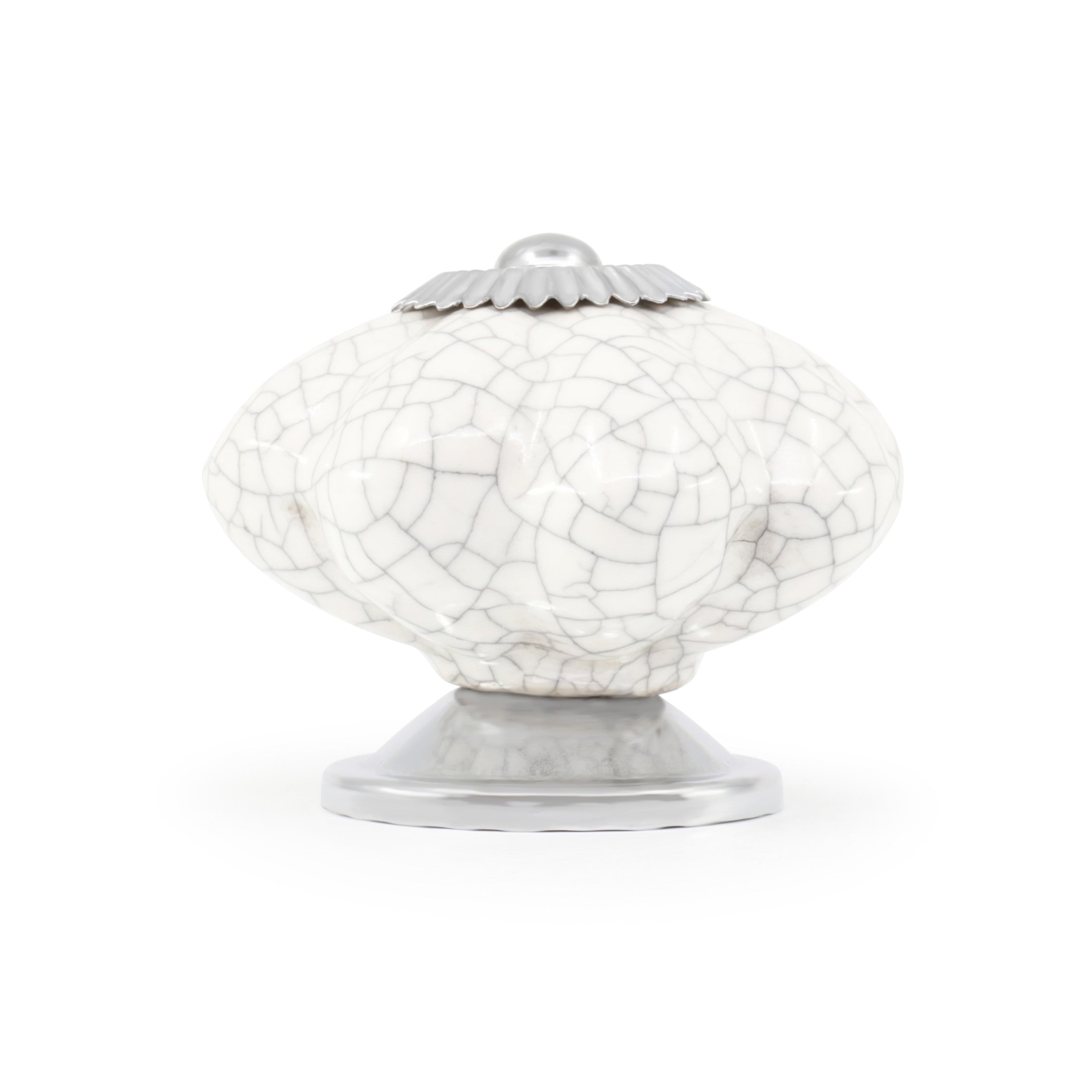 Dritz bouton meuble céramique feston crème fait main