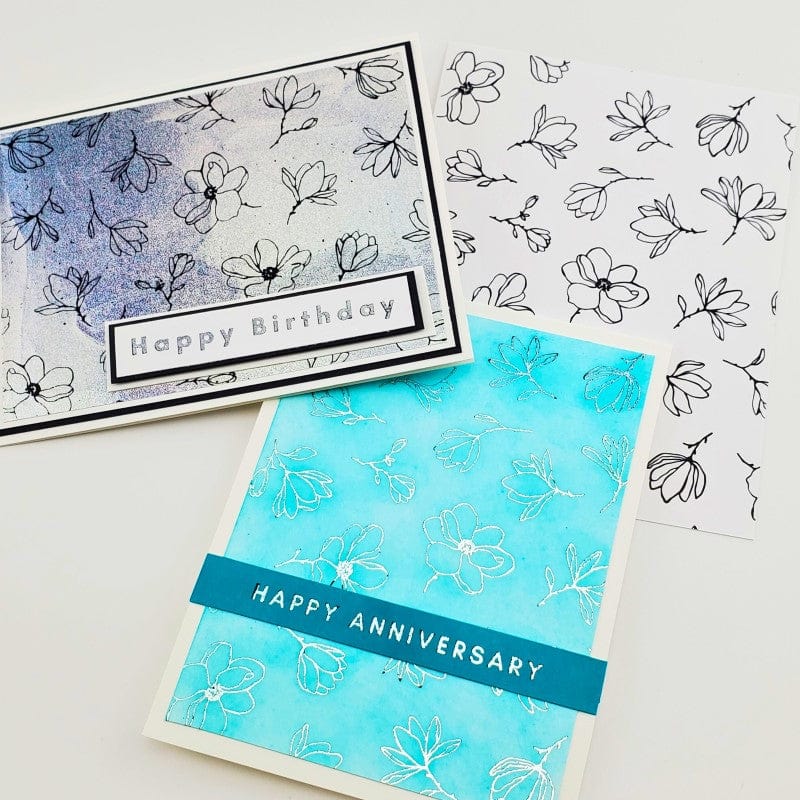 Deco Foil Toner carte à foiler Delicate Magnolias A2 lot 8