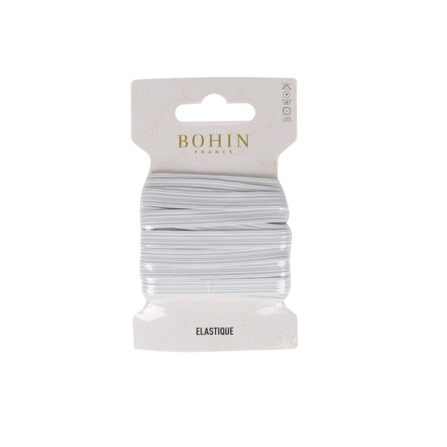 Bohin Élastiques sport tressé blanc 8 mm x 3 m