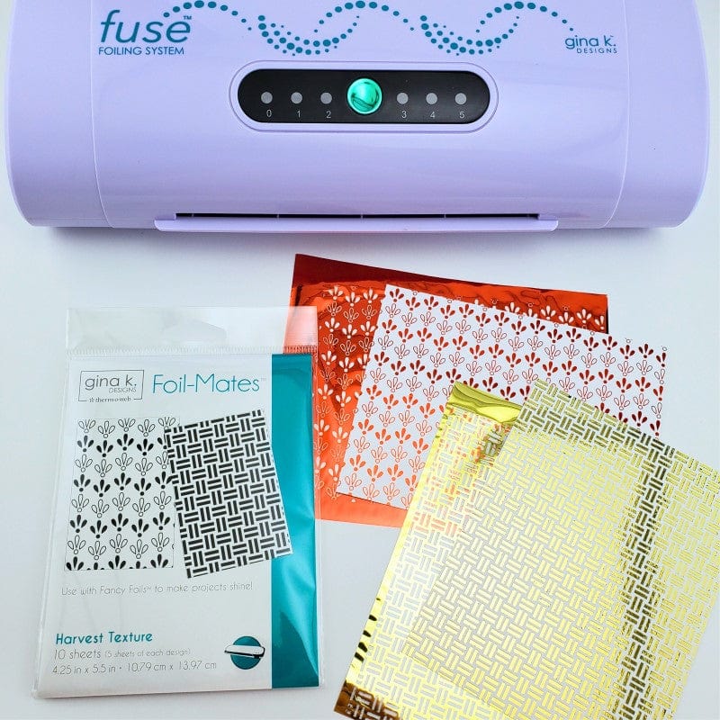 Gina K. Designs Foil-Mates carte Harvest Texture 10 feuilles