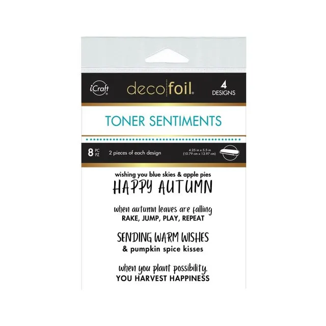 HeatnBond Deco Foil sentiments Autumn Vibes A2 8 feuilles