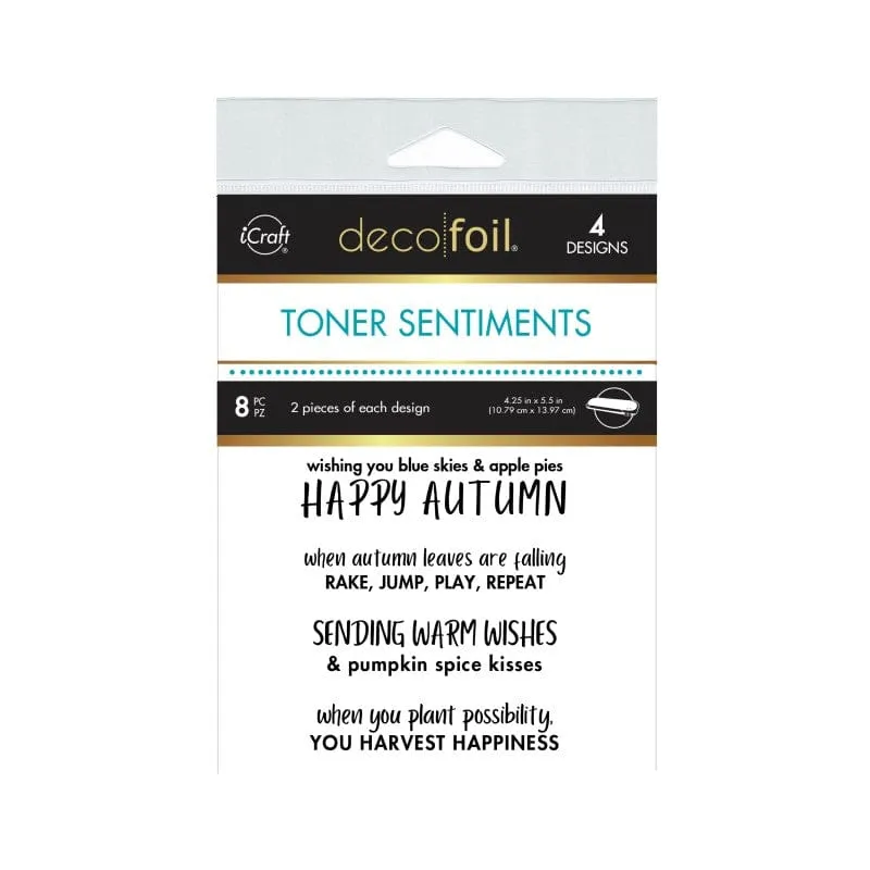 HeatnBond Deco Foil sentiments Autumn Vibes A2 8 feuilles