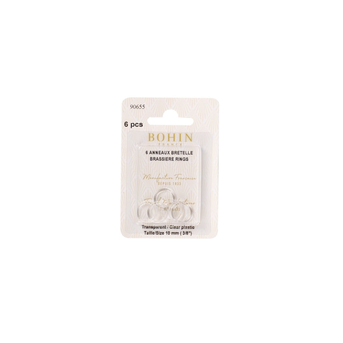 Bohin Anneaux soutien-gorge plastique 10 mm transparent