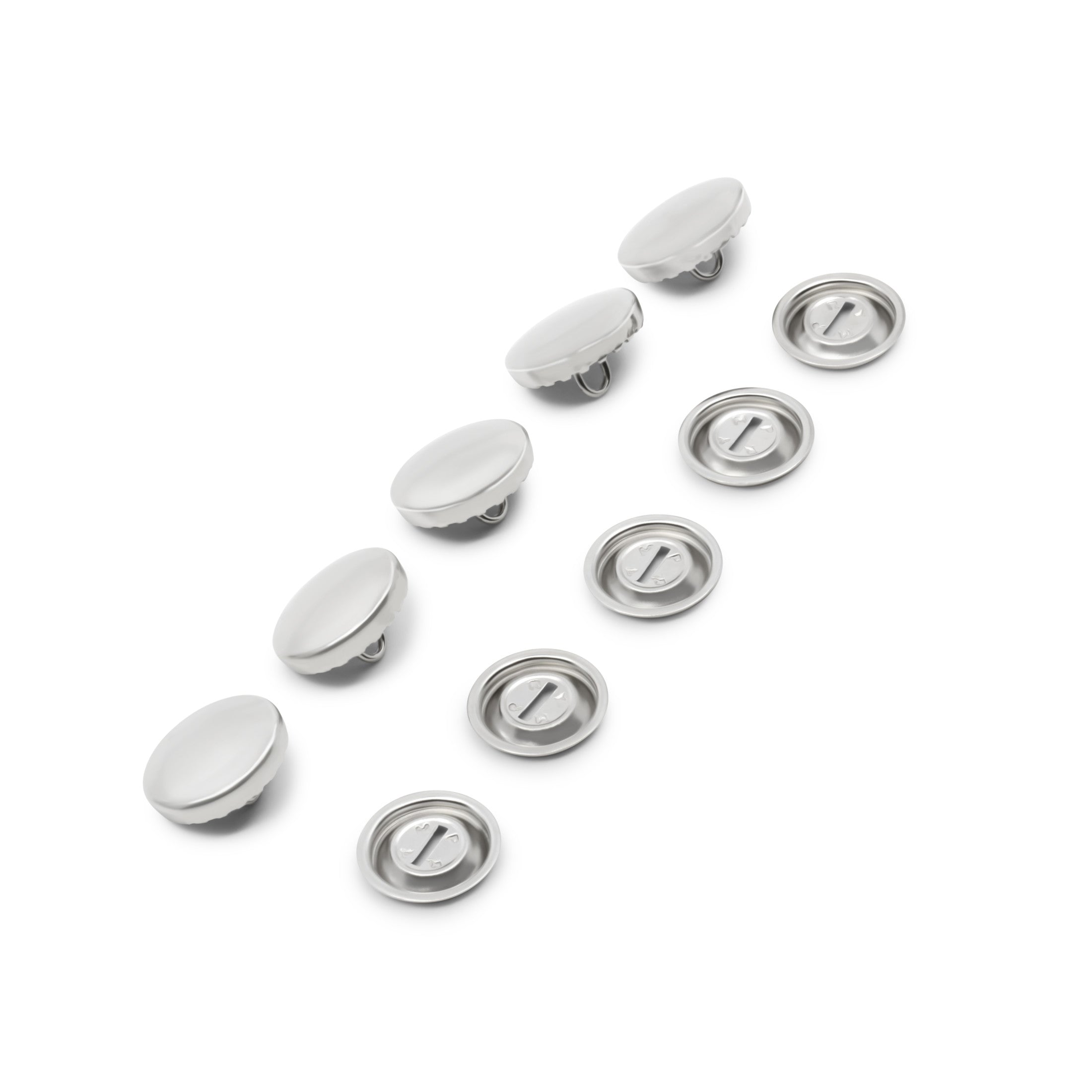 Dritz Half Ball boutons à recouvrir tissu nickel demi-boule 11 mm