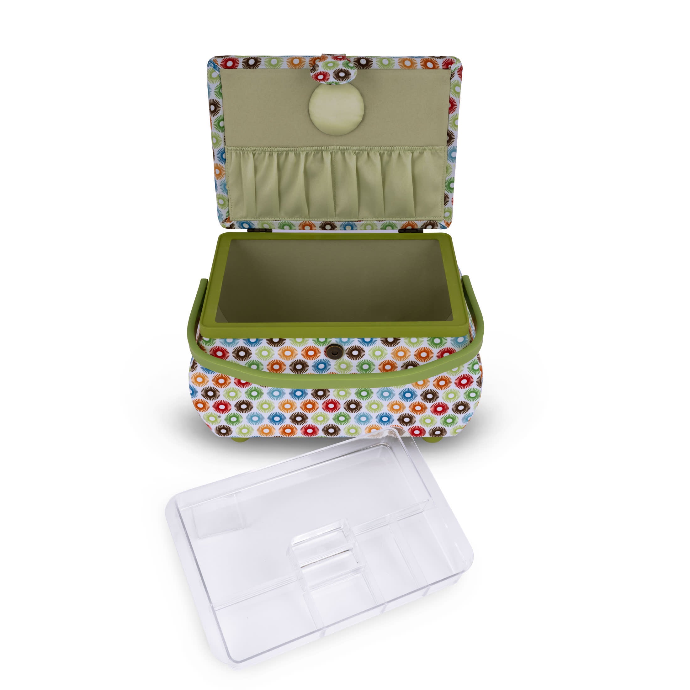 Dritz Panier Couture Grand Rétro Multicolore 32cm Boîte