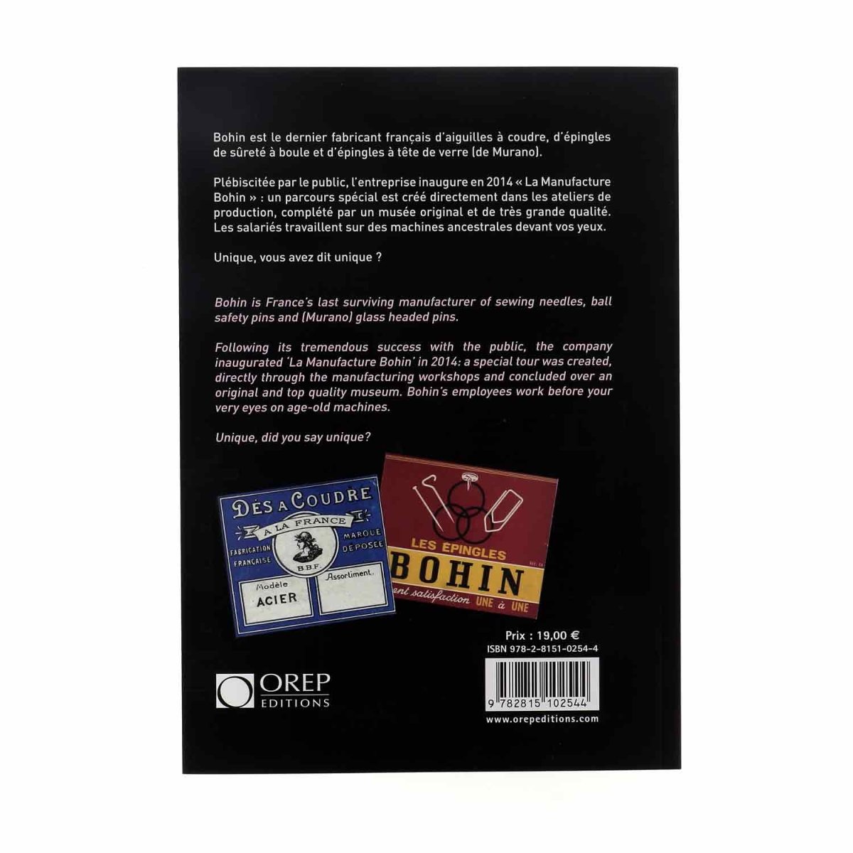 Bohin Cartes cadeaux Livre du parcours de visite musée