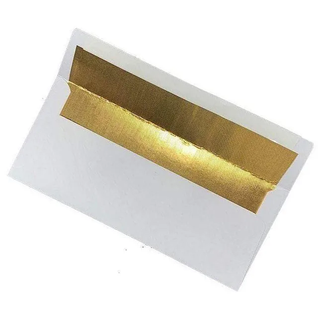 HeatnBond PeelnStick enveloppe blanche doré slimline lot 6