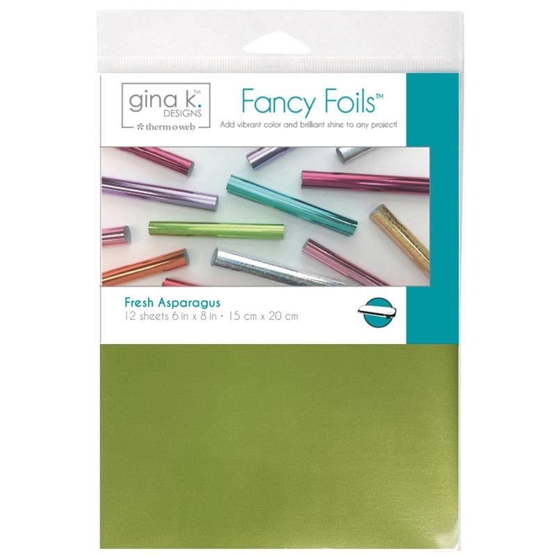 Gina K. Designs Fancy Foil transfert Fresh Asparagus mat 12 feuilles