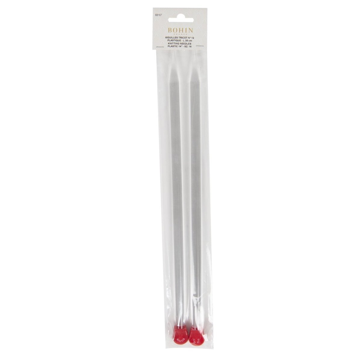 Bohin Tricot N°6 aiguilles à tricoter plastique 35 cm