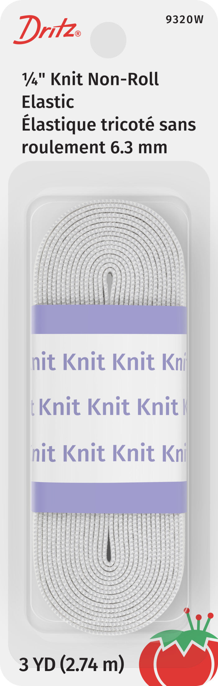 Dritz Elastics Élastique tricot anti-roule 6mm blanc 2,7m