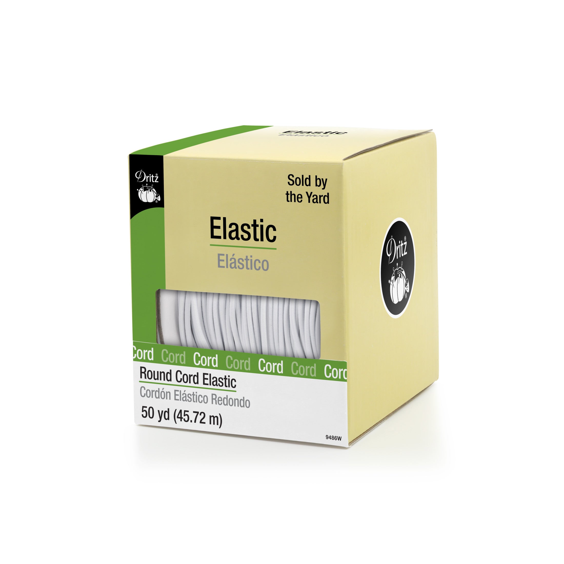 Dritz Elastics 5 yd cordon élastique rond blanc