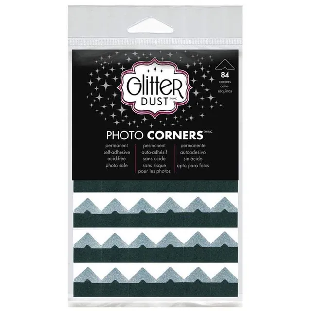 iCraft Glitter Dust coins photo adhésifs argent 84 pièces