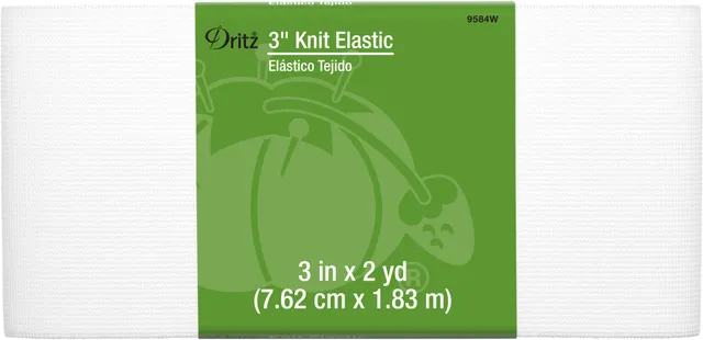 Dritz Élastique Tricot Blanc Large 76 mm 1,8 m