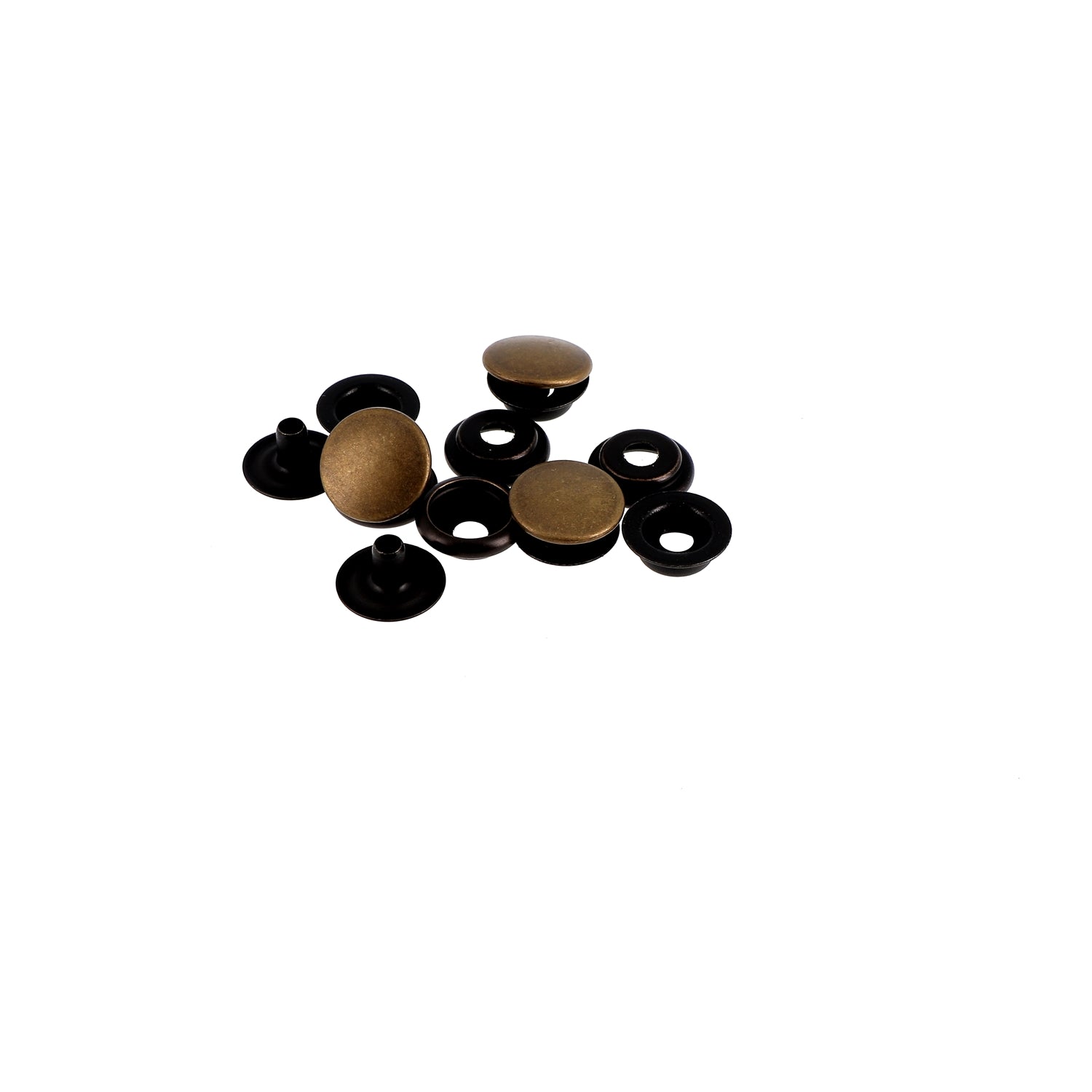 Bohin Boutons et pressions sans couture 14 mm argent x8