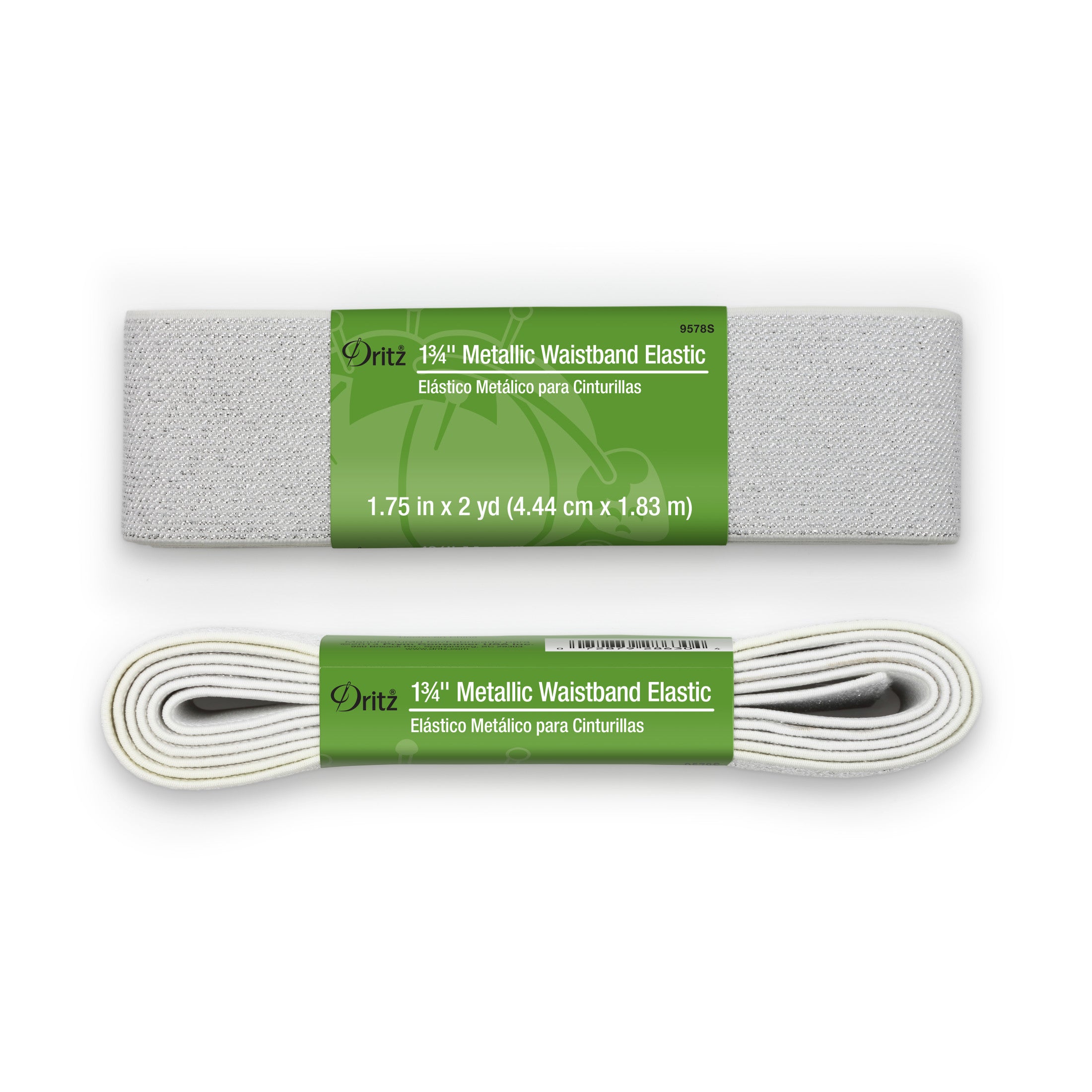 Dritz Élastique Ceinture Métallique Argenté 45 mm 2 Yd