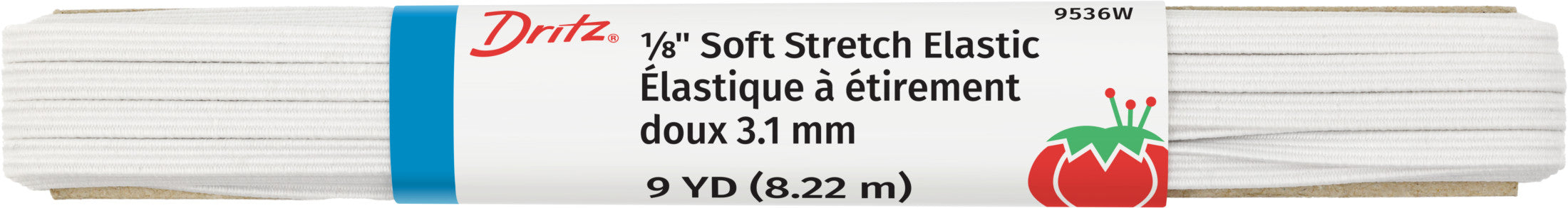 Dritz Élastique Souple Blanc 3 mm 9 Mètres